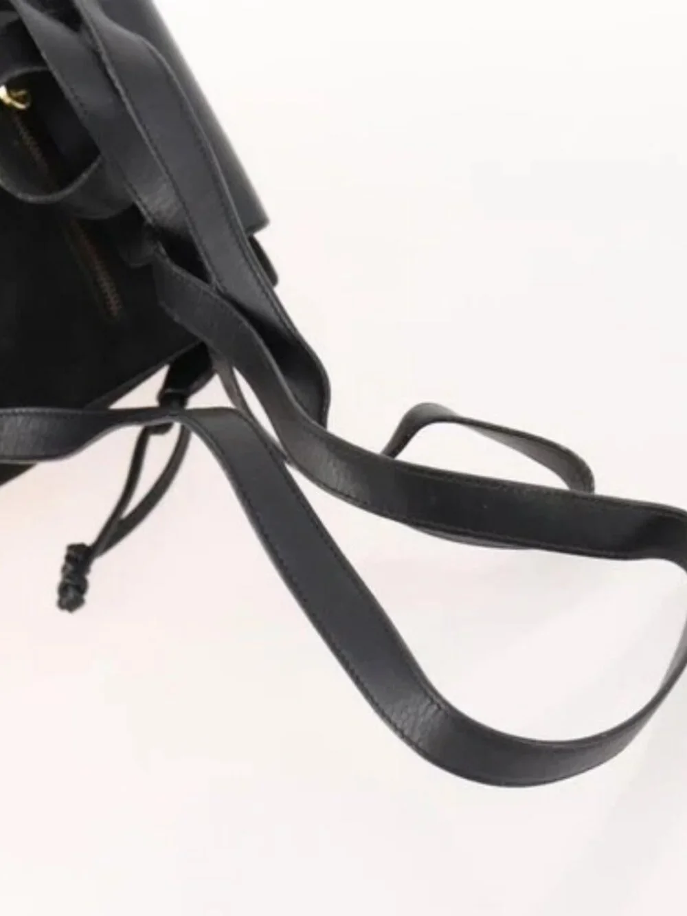 Salvatore Ferragamo Vara Ribbon Backpack Leather Black Gold Auth 172240